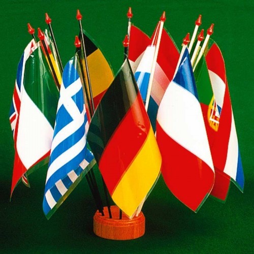 Drapeaux de table plastique - International